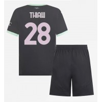 Dječji Nogometni Dres AC Milan Malick Thiaw #28 Rezervni 2024-25 Kratak Rukav (+ Kratke hlače)